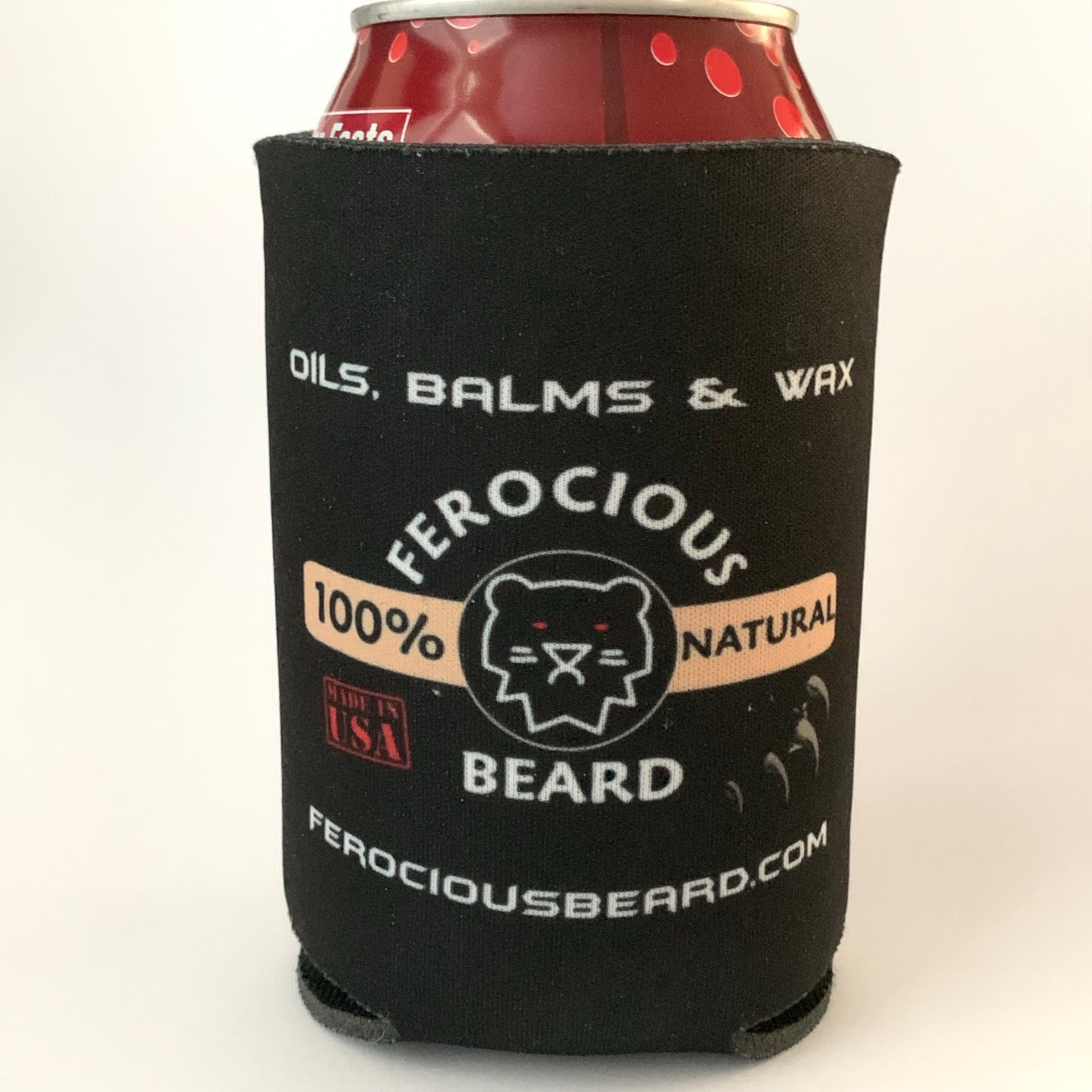 Ferocious Beard Drink Koozie