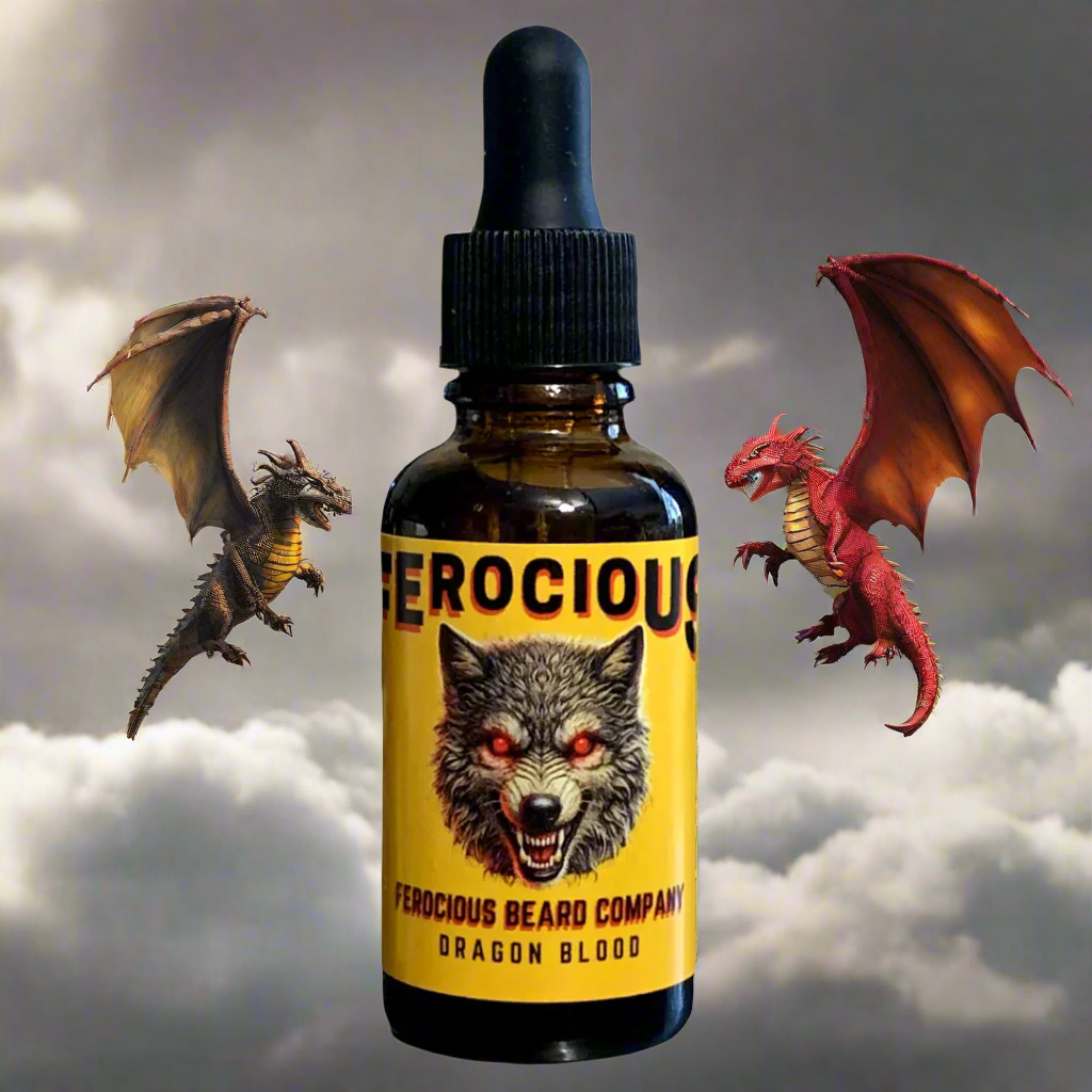 Dragon Blood Oil - A Magical Blend of Orange, Grape, Clove, Rose & Patchouli For Beard, Hair & Skin.