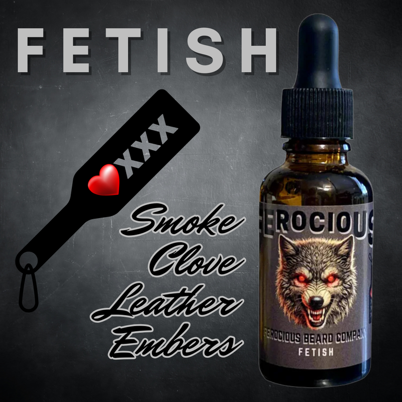 Fetish Oil - Dark & Seductive Blend of Smoke, Clove, Leather & Embers For Beard, Hair & Skin.