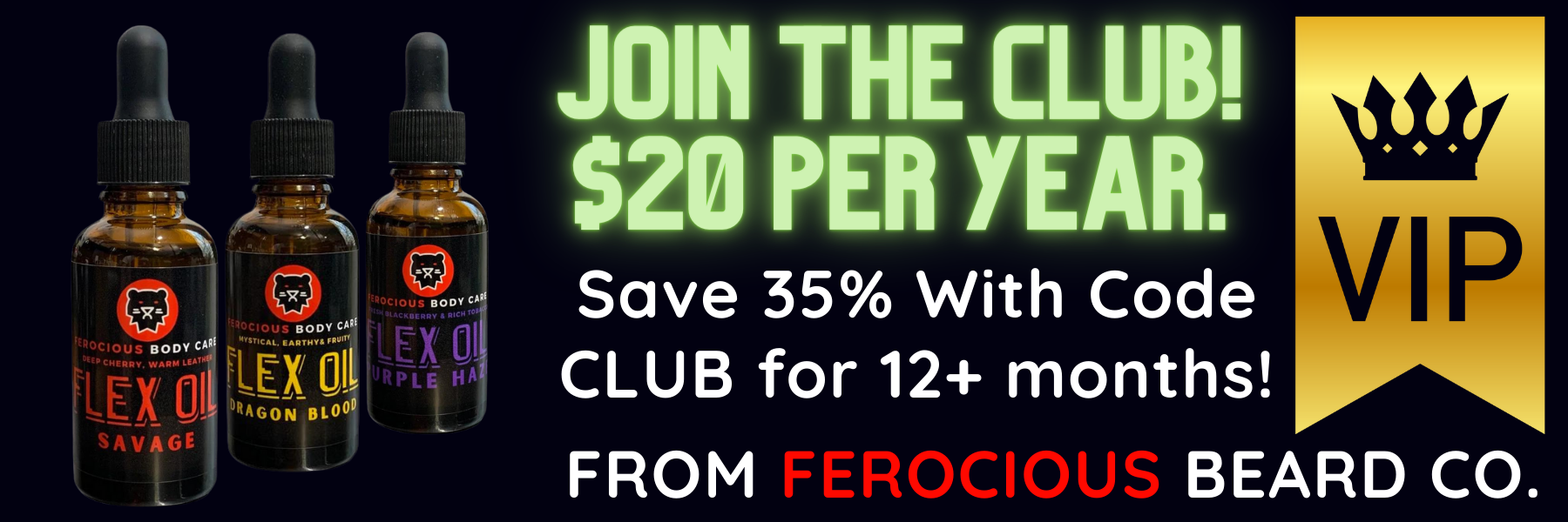 Annual Ferocious Beard Club Membership