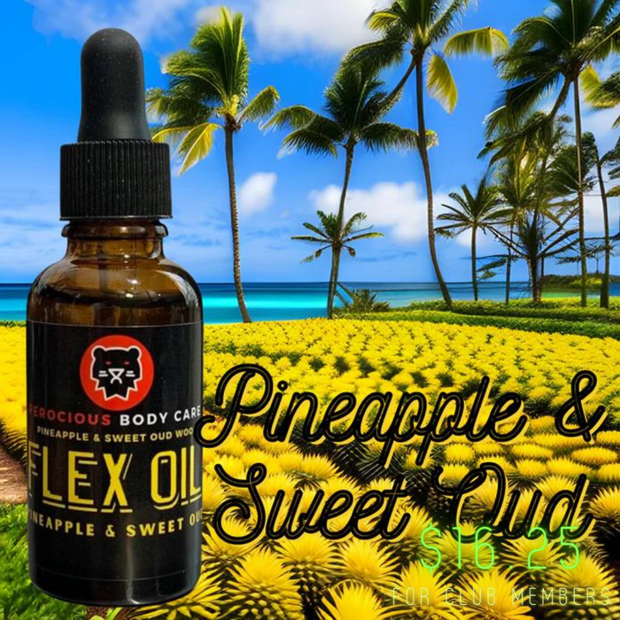 Pineapple & Sweet Oud Oil - Bursting With Juicy Pineapple, Deep Oud Wood, Amber & Warm Vanilla Sugar For Beard, Hair & Skin.