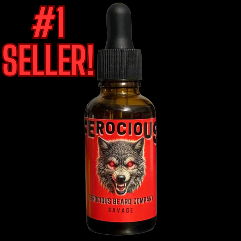 Savage Oil - Scent of Deep Cherry Tobacco, Strong Cedar Wood and Rich Grain Leather For Beard, Hair & Skin.