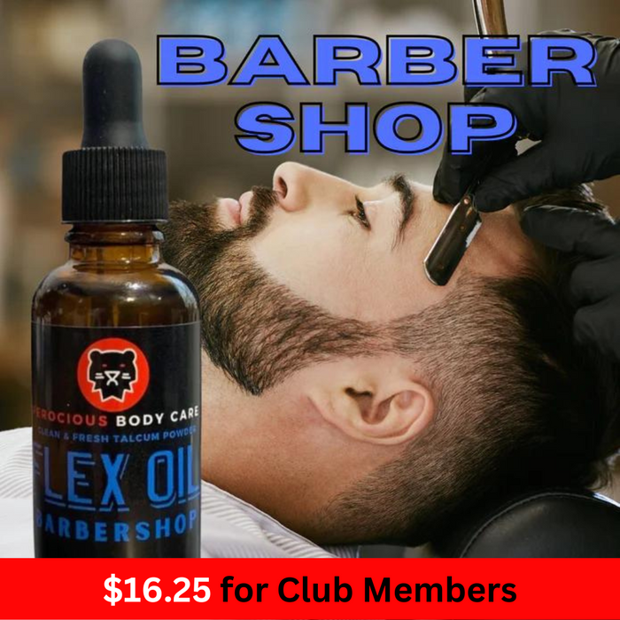 Barbershop Oil - Scent of Classic Barbershop & Talcum Powder For Beard, Hair & Skin.