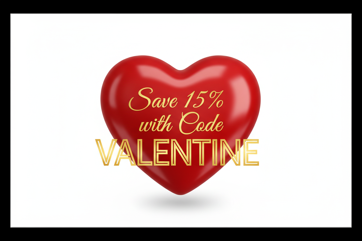 Instead of saying Up To 50% Off, write "Save 15% with Code VALENTINE"