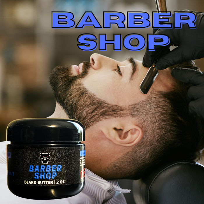 Barbershop Butter - Scent of Classic Barbershop & Talcum Powder for Beard & Body.