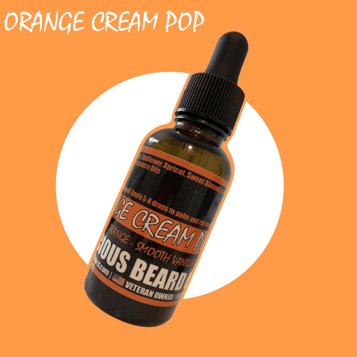 Orange Cream Pop Oil - Rich Blend of Orange & Vanilla Just As You Remember Those Ice Cream Bars For Beard, Hair & Skin.