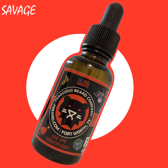 Savage Oil -Scent of Deep Cherry Tobacco, Strong Cedar Wood and Rich Grain Leather For Beard, Hair & Skin.