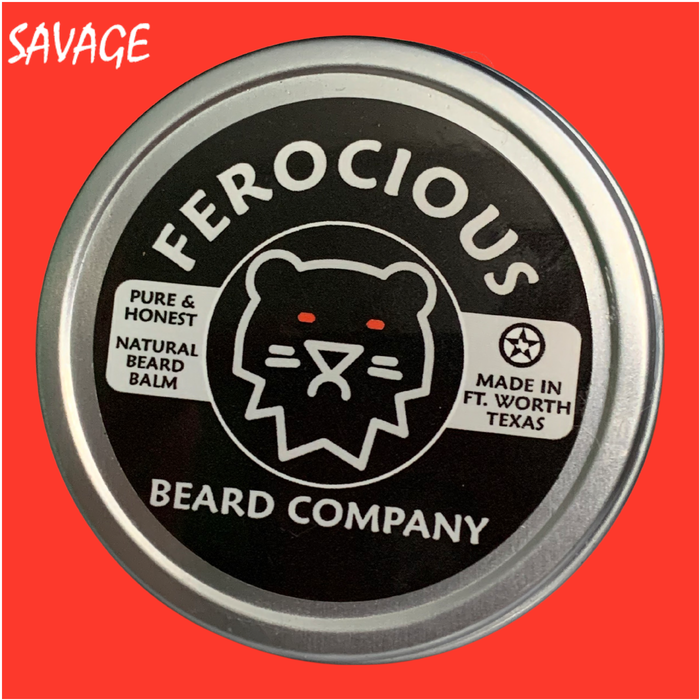 Savage Beard Balm -Scent of Deep Cherry Tobacco, Strong Cedar Wood and Rich Grain Leather