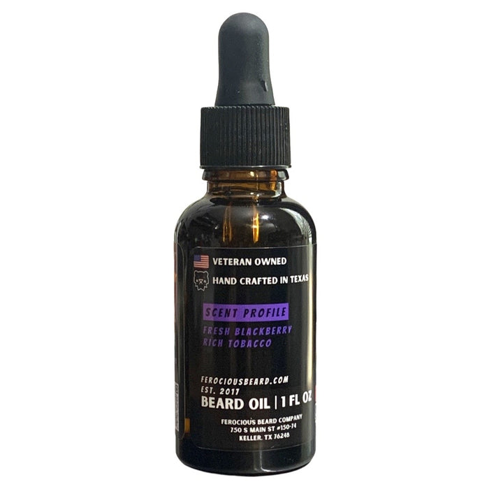 Purple Haze Oil -Bright Scent of Fresh Blackberry & Rich Warm Tobacco For Beard, Hair & Skin.