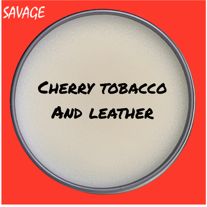 Savage Beard Balm -Scent of Deep Cherry Tobacco, Strong Cedar Wood and Rich Grain Leather