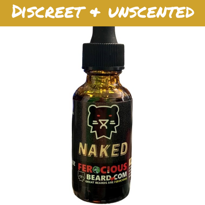 Naked Oil - Unscented for when Discretion is of the Utmost Importance For Beard, Hair & Skin.